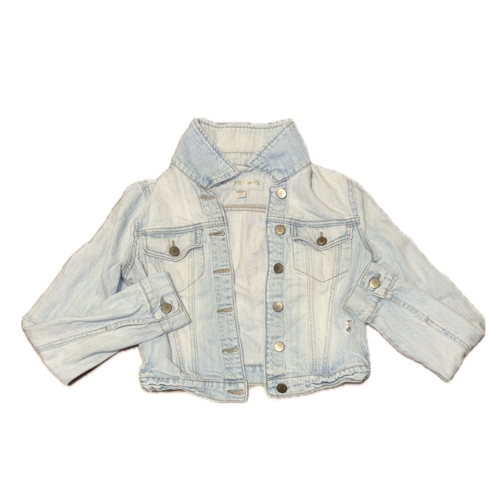 DYNAMITE Petite Cropped Denim Jacket